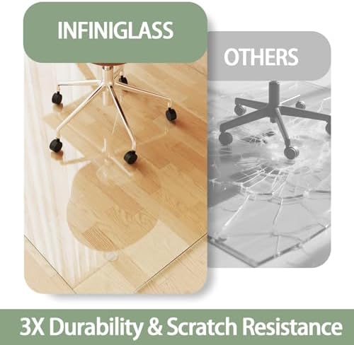 Tempered Glass Chair Mat for Carpet 55"x36", Floor Protector - Image 3