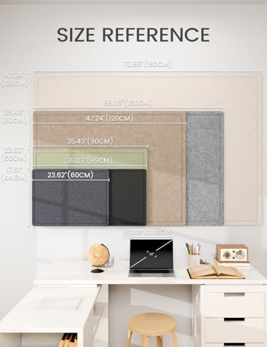 Fluxynara 59" x 35.4" Large Bulletin Board, Mustard Yellow - Image 5