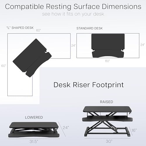 VIVO Light Wood 32 inch Standing Desk Converter, DESK-V000KF - Image 6