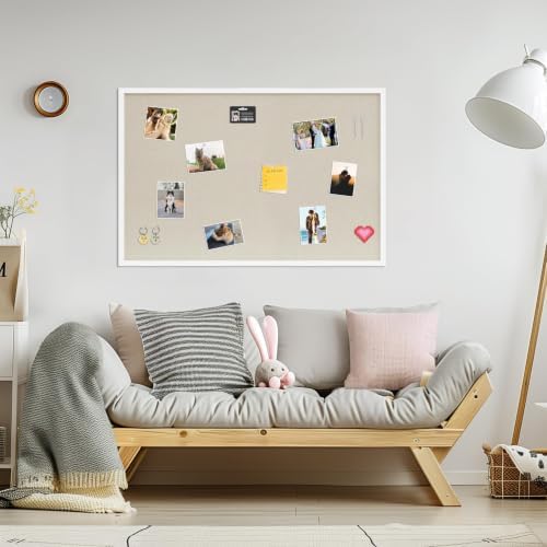 DAHAPYBOO Cork Board with Linen White 2Pack,Bulletin Board 36"x24" - Image 3