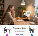 Acrylic Book Stand for Reading Hands Free - Adjustable 360° Rotating Cookbook Holder with Elastic Page Clips & Foldable Base, Multi-Angle Desktop Display Stand for Recipes, Laptops, Tablets, Bibles - Image 6