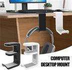 Desk Hook 4/8pcs 360° Rotating Under-Desk Headphone Stand - No-Punch Hanger(Black,8pcs) - Image 3