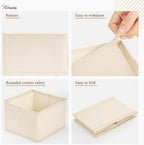 Criusia 26 Pack Drawer Organizer for Clothes, Foldable Dresser Dividers with 3 Sizes, Fabric Storage Bins – Beige - Image 5