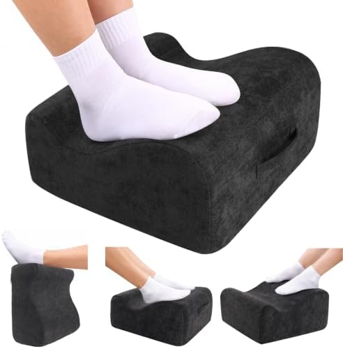 Foot Rest for Under Desk at Work,Curved Ergonomic Footrest for Office,Black by Unknown