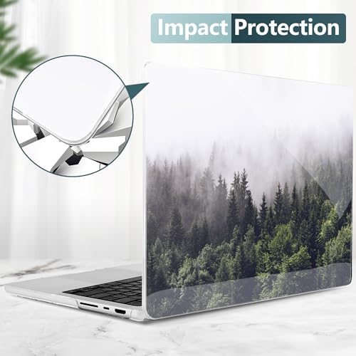 DONGKE Compatible with MacBook Pro 16 Inch Case (2026-2021 Release, M5 M4 M3 M2 M1 Pro/Max Chip), Plastic Hard Shell Cover with Keyboard Cover & Screen Protector for MacBook Pro 16", Forest - Image 5