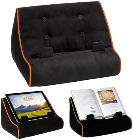 Thinking Gifts Tablet & Book Stand - Soft Book Couch Black by GiftsforReadersWriters