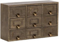 Kate and Laurel Apothecary Wood Desk Drawer Set, 9 Drawers, Rustic Brown by KateandLaurel
