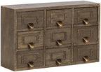 Kate and Laurel Apothecary Wood Desk Drawer Set, 9 Drawers, Rustic Brown by KateandLaurel