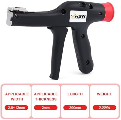 Zhushan Cable Tie Tool: Fasten and Cut Cables with Ease - Fits 2.8mm~12mm Nylon Ties - Image 2