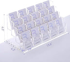 SANRUI Acrylic Business Card Holder for Desk, 20-Slot Vertical Clear - Image 2