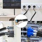 Wire Loom 1/4", 3/8", 1/2", 3/4 Inch x 30 FT, Split Wire Loom Tubing Wire Conduit, Cable Sleeves Bulk Flexible Electrical Conduit Protective kit, Black - Image 6