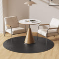 Black Plastic Floor Mat for Under Dining Table, 4ft Round No Slip Waterproof Vinyl Area Rug for Home, Anti-Spill Hard Floor Protector Cover for Living Room, Splat Mat for Under High Chair by ZPAIAreaFloorProtector