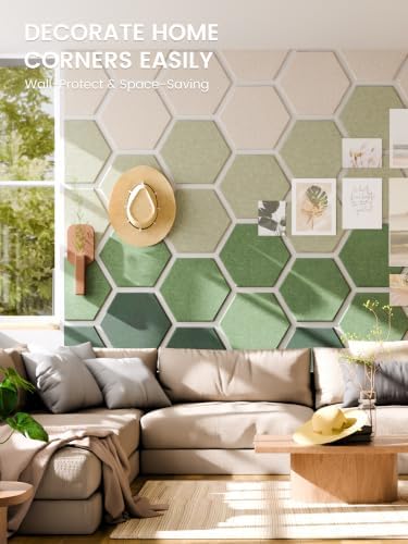 Fluxynara Extra Large 12-Pack Felt Bulletin Board Tiles, Sagewood - Image 5
