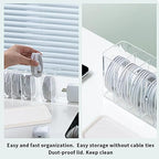 Cord Storage Organizer Box with Lid, Easy Organizer Without Cable Ties, Clear Electronics Organizer for Home Office Desk (Stackable-4Pack) - Image 3