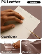 YSAGi Leather Desk Pad Protector, Office Desk Mat, Large Mouse Pad, Non-Slip PU Leather Desk Blotter, Laptop Desk Pad, Waterproof Desk Writing Pad for Office and Home (Chocolate,55" x 17.2") - Image 4