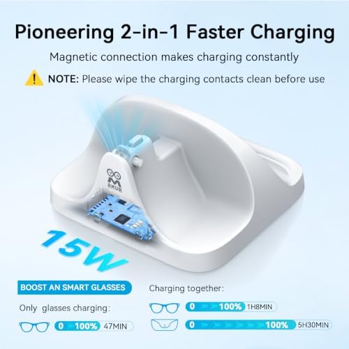 AMVR Magnetic 2-in-1 Charging Dock for Meta Ray-Ban Glasses(Gen 1 / Gen 2) - Image 3