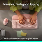 Logitech Wave Keys & Lift Vertical Mouse Ergonomic Wireless Combo - Rose - Image 4