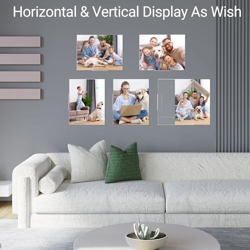 24 Pack Acrylic Sign Holder 8.5 x 11 Wall Mount, Vertical & Horizontal Use, Wall Sign Holders Memo Document Menu Holder for Office Store Restaurants Wedding Party Decoration, No Drilling - Image 6