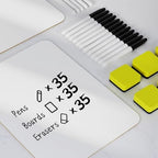 Dry Erase Lapboards, HERKKA 35 Pack Double Sided Dry Erase Lap Boards 9 x 12.5 Inch, 35 Markers, 35 Erasers, Small Dry Erase Boards for Students Classroom Teacher Supplies - Image 6