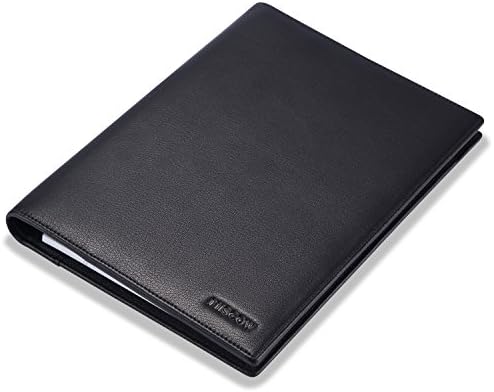 HISCOW Slim Leather Junior Padfolio, 5x8 Notepad Cover, Classic Black - Image 2