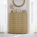 9 Drawer File Cabinet for Home Office, Natural Walnut - Image 3