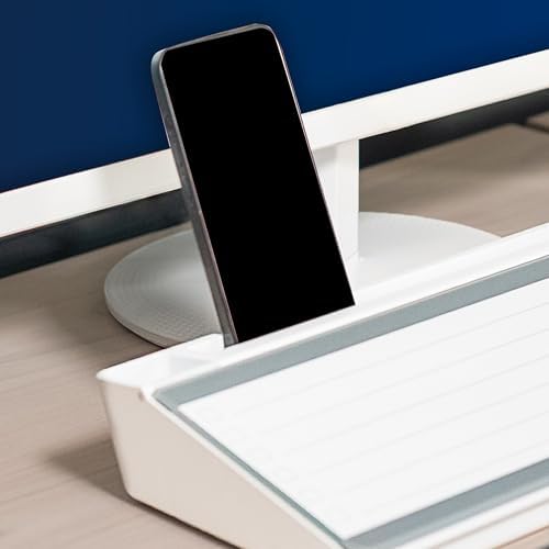 Quartet Glass Dry Erase White Board, Flip-Top Desktop Pad for Notetaking, 18" x 6" Whiteboard with Storage, Templates and Dry Erase Marker, White Surface (Q090F04-R) - Image 6