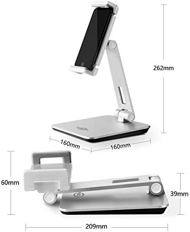 KABCON Tablet Stand Holder, Tightness Adjustable Multi-Angle Foldable Eye-Level Aluminum Solid Tablets Stands Dock for 4''-14''Tablets/Phone, iPad Series,Samsung Galaxy Tabs,Kindle Fire,Etc. - Image 6