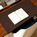 Office PU Leather Desk Pad with Stitched Edges (Dark Coffee,35.4"x16.9") by Unknown
