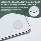 [Tempered Glass] Glass Office Chair Mat for Carpet Heavy 57" x 42"-1/5" Thick Premium Tempered Glass Duty Hard Glass Chair Mats -for Office Chair on Carpet or Hard Floor with 4 Anti-Slip Pads - Image 3