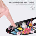 Desk Mat, Mouse Pad with Wrist Rest, 4-in-1 Large Mouse Pads for Desk, Ergonomic Mouse Pad and Keyboard Wrist Rest Gaming Keyboard Mat for Office,Skull Flowers Butterflies - Image 2