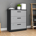 Letaya File Cabinet with Lock-Lateral 3 Drawer Metal Filing Cabinets-Organization Storage for Home Office-Hanging Letter/Legal/F4/A4 Size (Grey Black) - Image 6