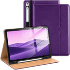 DTTO Leather Case for Galaxy Tab S10 Lite / S10 FE / S9 FE, Dark Purple by DTTO
