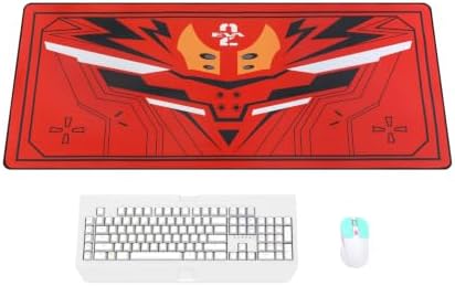 Mouse pad - Evangelion Unit-02 Inspired Dynamic Mecha Design, Large 35.4"x15.7" Anime Sci-Fi Gaming Mat by TREASURECASE