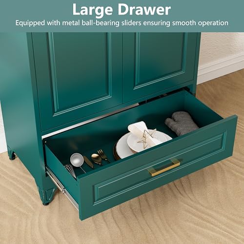 Polup 75" Metal Storage Cabinet, Tall Kitchen Pantry Cabinet with 1 Drawer - Image 5