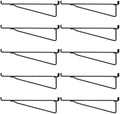 Shimeyao 10 Pcs Pegboard Shelf Brackets 12 Inch, Peg Hooks, Black by Shimeyao