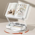 BYMECOST Acrylic Book Stand for Reading, Book Stand with Storage, White by BYMECOST