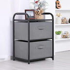 MAX Houser Dresser for Bedroom with 2 Drawers, Dark Grey - Image 5