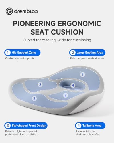 Extra Large Seat Cushion, Office Chair Cushions for Long Sitting Comfort - Image 4