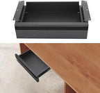 POPMOON 13.8 inch Under Desk Drawer, Steel Pull-Out Storage Organizer by POPMOON