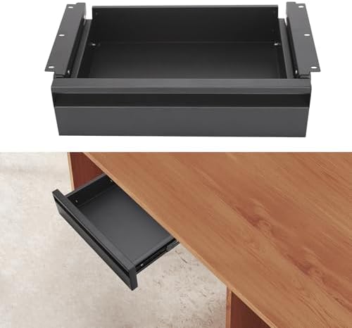 POPMOON 13.8 inch Under Desk Drawer, Steel Pull-Out Storage Organizer by POPMOON