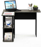Furinno Abbott L-Shape Computer Desk with Bookshelf, French Oak Grey/Black - Image 5