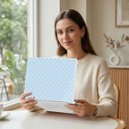 MEEgoodo 4-in-1 Printed Case for MacBook Neo 13 inch 2026 Release Model A3404,Laptop Hard Shell Cases with Keyboard Skin & Screen Protector & Webcam Covers,Blue & White Polka Dots - Image 5