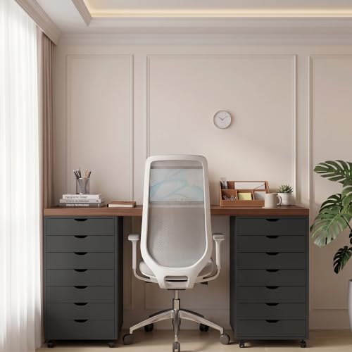 7 Drawer File Cabinet, Storage Drawers with Wheels for Home Office - Image 2