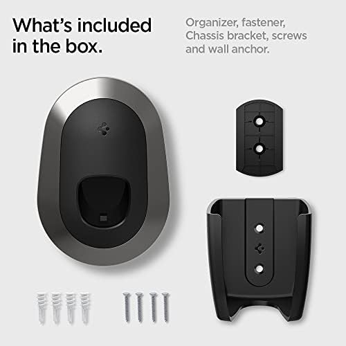 Spigen Bespoke All-in-One Cable Organizer Wall Mount - Dark Silver - Image 6