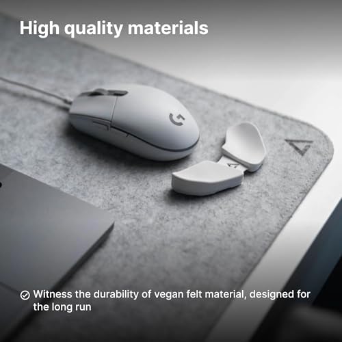 DELTAHUB - Minimalistic Felt Desk Protective Pad, Anti-Fray, Anti-Slip, Easy to Clean, Easy Glide, Long Lasting, Sleek Design, Comfortable, Resistant, Desk Mat, PC, Mac, Laptop - Large (18x32inch) - Image 3