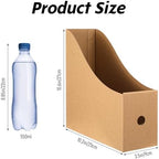 20 Pack Cardboard Magazine File Holders, Sturdy Book Bins for Classroom Library, 10.6'' ×10.2'' ×3.5'' Inch Vertical File Folder Box - Image 2