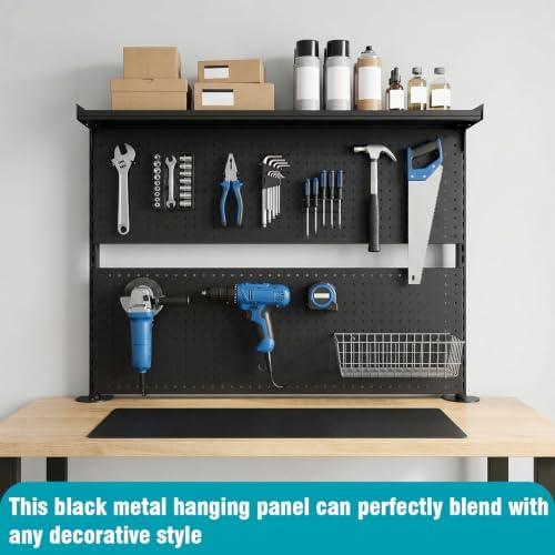 Metal Desktop Organizer with Monitor Stands 51 x 34 in for Office - Image 2