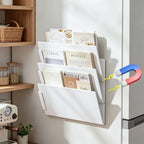 2 PCS Magnetic Wall File Organizer, Hanging Metal Wall File Holder by Unknown