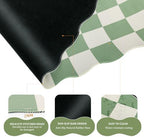 L-SPOUTTO Green Checkered Mouse Pad Set,Scalloped XXL Desk Mat Set - Image 4