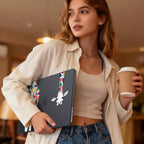 May Chen for M5 MacBook Air 13.6 Inch Case 2026 2025 2024-2022 Release M5 A3449 M4 A3240 M3 A3113 M2 A2681, Plastic Hard Shell Case for MacBook Air 13.6" with Retina Display, Black Colorful Giraffe - Image 3